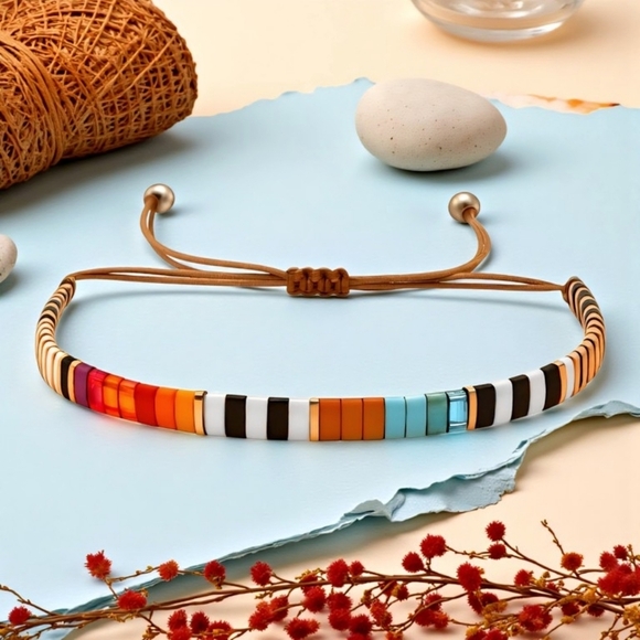 🆕️Handmade Tila Bead Bracelet | Boho Chic Adjustable Stacking Trendy Jewelry✨ - Picture 5 of 13